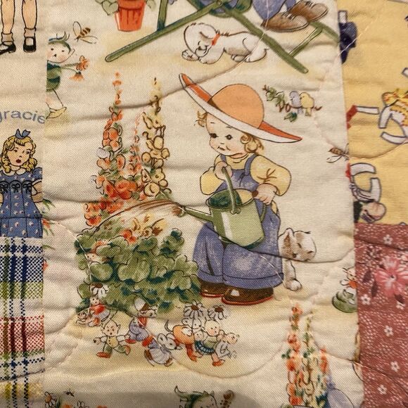 Handmade Baby Quilt 45x41 Patchwork - Picture 5 of 12